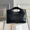 10a Top-nivå Replikeringsdesignerkedjepåse Small 31bag Real Leather Tote Påsar Lyxig handväska quiltad handväska Crossbody-kedja med låda gratis frakt CH010