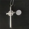 sublimation cross necklaces pendants ancient silver jewelry hot transfer printing materials consumables