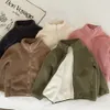 Cappotti per bambini Inverno caldo Abbigliamento per bambini Ragazzi Giacche Ragazze Bambino Abbigliamento per bambini all'aperto Casual Peluche Capispalla per giovani Rosa Bianco Verde D14W #