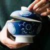그릇 중국 창조 식 테이블 웨이 손으로 칠해진 세라믹 그릇 뚜껑 쌀 국수 국수 가정 스튜 컵 커버 식기