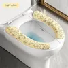 Toiletstoelafdekkingen Cartoonsticker Adsorptie Creatief Het huishouden van de coverpasta kan worden gesneden mat