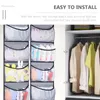 Storage Bags Cabinet 5 Compartment Hanging Bag Hangers For Closet Organizer Ornament Home Containers Large Door Rack