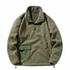 men's Lamb Veet Jacket Plus Veet Thickened Teddy Veet Jacket Men Fleece Pullover Jacket Winter Warm Tactical Military Coat q95Y#