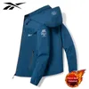 Reebok Brand New Autumn and Winter Jacket Men's Hooded Lovningsbar Hood Coat Sports Casual Ytter slitage Bekväm mäns topp D5TZ#