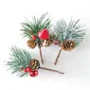 Décoration de fête 10style / lot Mini pomme de pin aiguille de pin arbre de Noël boîte-cadeau simulation fleur accessoires de bureau de Noël décor à la maison