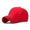 Ball Caps Fashion Mężczyźni Kobiety Big Head Summer Tchelable Mesh Szybki suchy kapelusz Sport Sun Red Skórzany etykieta przeciwsłoneczna