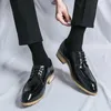 Sapatos casuais masculinos rendas até dedo apontado casamento vestido antiderrapante ao ar livre tênis de designer clássico para homens
