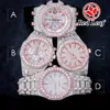 Redleaf Hip Hop Bussdown montre hommes 41MM glacé montre de marque de luxe réglage fait à la main VVS Moissanite montre