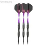 Darts Dardos Flight Steel Tip Darts 3st inomhus Sport Professional 20G Hard Darts Throwing Movement Dart Purple Darts Shafts Flights 24327