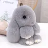 Keychains Three Model Size Natural Rex Fur Cute Fluffy Keychain Real Key Chains Bag Toys Doll Lovely Keyring Pendant