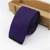 Neck Ties Fashion Mens Colourf Tie Knit Knitted Necktie Solid Color Narrow Slim Skinny Woven Plain Cravate Neckties Drop Delivery Acce Otslh