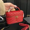 High quality designer bag Woman Box bag fashion Makeup bag Zipper opening and closing Xiaoxiangfengargyle checked sheepskin handbag Crossbody bag Clutch bag