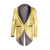 Shiny Gold Pailletten Glitter Verziert Blazer Jacke Männer Nachtclub Prom Anzug Blazer Männer Kostüm Bühne Kleidung Für Sänger y640 #