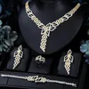 Halskette Ohrringe Set GODKI 3 Schicht Prinzessin Ohrring Schmuck Für Frauen Hochzeit Luxus Voller Kubikzircon Dubai Braut 2024