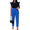 Ethnische Kleidung Damenhose Hohe Taille Hose Bürokleidung für professionelle Herbst-Crop-Outfits Damen formell