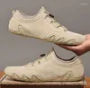 Chaussures décontractées en cuir pour hommes, chaussures de sport à semelle souple, assorties avec tout, conduite de poulpe