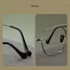 Solglasögon ramar bclear unisex Classic Retro Eyelasses Optical Frame Luxury Double Bridge recept Spectacle Eyewear Titanium