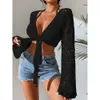 Nowy 2023 Summer Seaside Sexy Women Women Beachwear Siatka Przejdź na plażę Crochet Contup