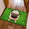 Carpets Printed Cute Pug Dog Entrance Doormat Floor Carpet Bathroom Bedroom Door Mat Bedside Rug Home Decor Kitchen Balcony