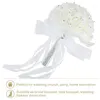 Декоративные цветы Невеста Свадьба Холдинг Пена Моделирование Цветок Букет белой розы Корейская поография