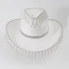 Bérets strass légers frange chapeau de cowboy femme feutres femme diamant fête occidentale mâle coupe-vent