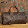 Rugzak Nasva lederen reistas Vintage handtas voor heren Schoudertassen Messenger Bags Plunjezakken Laptoptassen voor 15 inch laptop