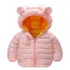 Manteau en duvet pour bébés enfants, manteaux d'hiver pour filles et garçons, veste longue, combinaison de neige, fille et garçon, à capuche, fermeture éclair, épais et chaud, vêtements d'extérieur pour enfants