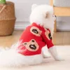 Suéter de inverno, roupa de malha com gráfico de urso fofo para cardigã de cachorro pequeno
