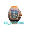ساعات المعصم ريتشاردميلز الساعات الفاخرة RM011 AK TI Mens Watch Philippe Massa Copper Titanium 40x50mm Mechanical Watch Fazz