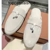 Loro piano Lp Lorospianasl Soft Casual Sandals Cashmere Kapcieczki Designerowie damskiej Najwyższej jakości płaskie mokasyny Wysoka elastyczna wołowina Dno duże rozmiar 3542 CLAS