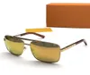 クラシックゴールド態度サングラススクエアパイロットサングラスSonnenbrille Mens Luxury Designer Sunglass Glasses Shades New FashionBea4838403