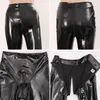 Damesbroeken Vrouw Hoge taille Casual Mager Sexy Rits Open Kruis Potlood Broek Gesplitst Heup Imitatieleer Latex PU Strakke legging