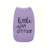 Little Miss Attitude – Colete de verão para cães pequenos, roupas para animais de estimação, camiseta de algodão