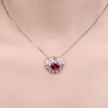 Pendants JewelryPalace Arrival Apple Heart 3.7ct Created Ruby 925 Sterling Silver Pendant Necklace For Woman Fashion Jewelry No Chain