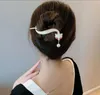 Barrettes à cheveux Barrettes Alliage Métal Perle Gland Conception Simple Clip Accessoires Pour Femmes Bijoux De Mode Livraison Directe Hairjewelry Otsr5