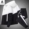 Printemps et automne Nouveaux vêtements de sport pour hommes Casual Jogger Vêtements de sport à capuche Veste et pantalon 2 pièces Hip Hop Running Sports Suit X1hT #