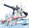 Giocattoli pistola M416 Gun di acqua elettrica - pistola per acqua elettrica con connessione a bottiglia d'acqua esterna - fino a 20 piedi di lunga distanza giocattolo automatico240327