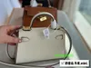 Ky Tote Bag Trusted Borsa a mano in pelle di lusso Strato superiore in vera pelle Pelle bovina Taglia piccola Mini portatile Modello di palma di seconda generazione Sin ha il logo HBAJ