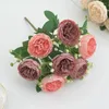 Decorative Flowers Realistic Faux Elegant Artificial Peonies Branch For Home Decor Wedding Party 7 Head Flower With Stem