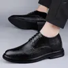 Casual Shoes Men's höjd Öka 8 cm sommar inre höjande läder 10 cm äkta affärsformellt stort huvud