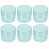 Bouteilles de stockage 6 pièces bouteille produits de beauté petits pots de crème conteneurs ronds durables avec couvercles acryliques