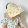 Beret wiosna lato Koreańska moda dla dzieci składane czapki ochraniacze przeciwsłoneczne 2024 Baby Outdoor z regulowaną liną baseballowe pałąk na głowę