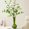 Vases Medieval High-end Glass Vase Olive Green Art Butterfly Orchid Living Room Home Creative Decoration