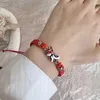 Pulseras de encanto Vender Zircon Pulsera de moda Clásico Negro Blanco Cadena de cuerda trenzada hecha a mano para mujeres Hombres Joyería de aleación