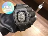 Designer Luxury RM Wrist Watch Mens Mechanical Watch Automatic Male Skull Pattern Silicone Bracelet High Quality Swiss Movement Wristwatches