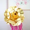 Decorative Flowers Shiny Finished Back Flat Rose Flower Wedding Party Backdrop Arrangement Home Decor Garden Decoration PE Flores For Crafts