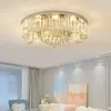 Plafonniers modernes ronds en cristal de luxe, salon, chambre à coucher, modèle de Villa, décoration artistique, luminaires en métal