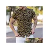 Casual herenoverhemden 8 stijlen Heren sportman 3D-printen Losse revers T-shirt met korte mouwen Shirt Mode Tops Outdoorkleding Drop Deli Dhgfd