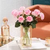 Vaser marknadsföring! Glass Vase Hydroponic Home Decor Accessories Flower Plant Holder Arrangement Metal