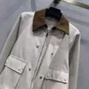 Corduroy Jacket Jacket, Casual and Handsome Lapel Work Suit Pocket, Short Women's Fashionable Top